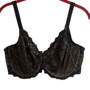 Chantelle Rive Gauche Full Coverage Unlined Bra 36DDD Black